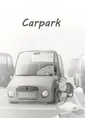 当狗狗在停车场